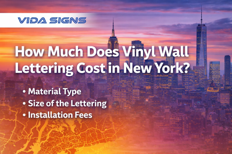 How Much Does Vinyl Wall Lettering Cost in New York? | Vida Signs