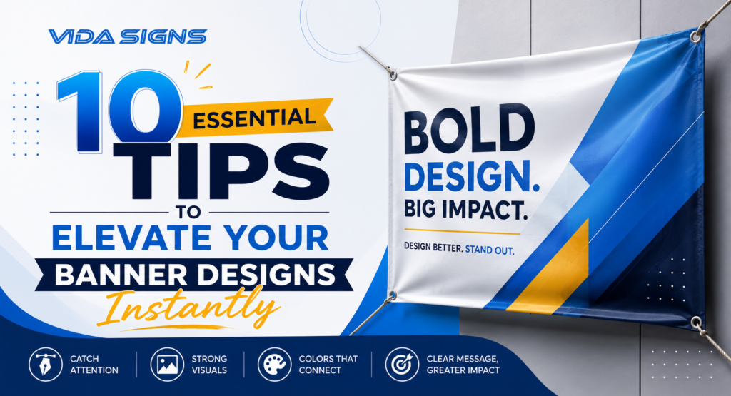10 Essential Tips to Elevate Your Banner Designs | Vida Sign